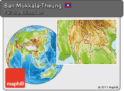 Physical Location Map of Ban Môkkala-Theung