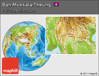 Physical Location Map of Ban Môkkala-Theung