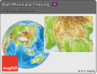 Physical Location Map of Ban Môkkala-Theung