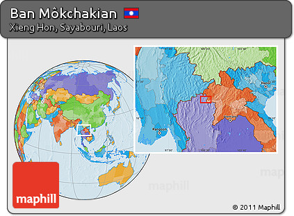 Political Location Map of Ban Môkchakian
