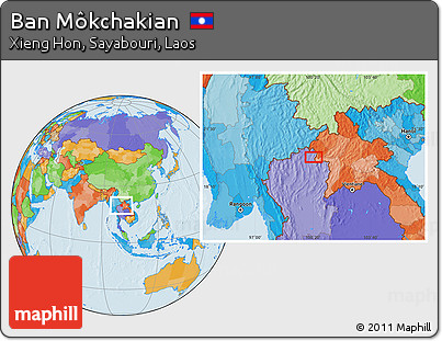 Political Location Map of Ban Môkchakian
