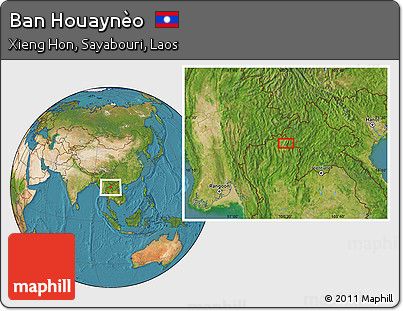 Satellite Location Map of Ban Houaynèo