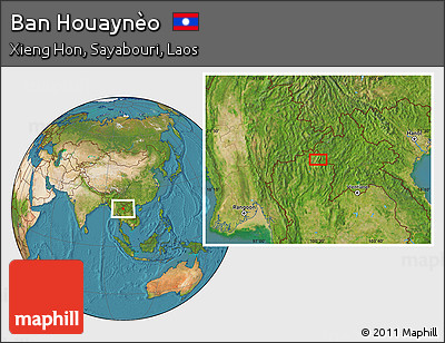 Satellite Location Map of Ban Houaynèo