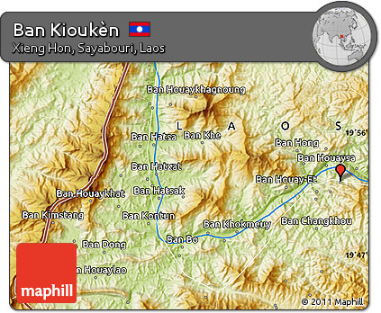 Physical Map of Ban Kioukèn