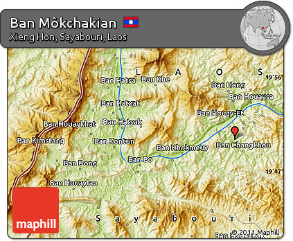 Physical Map of Ban Môkchakian