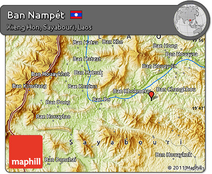 Physical Map of Ban Nampét