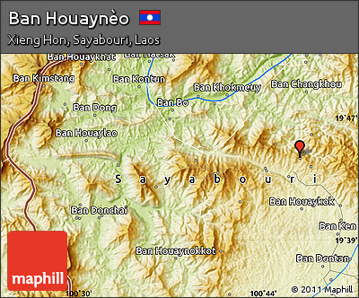 Physical Map of Ban Houaynèo