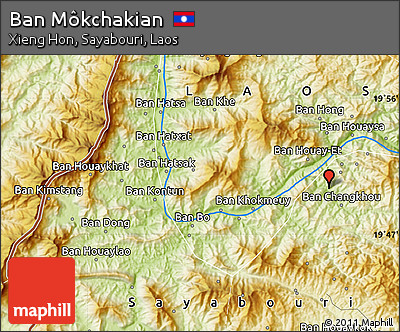 Physical Map of Ban Môkchakian