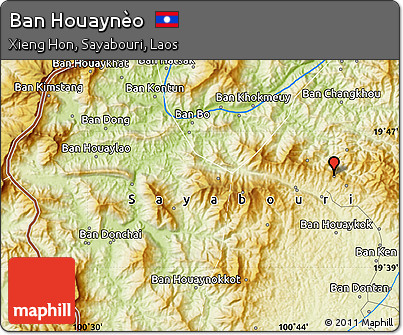 Physical Map of Ban Houaynèo