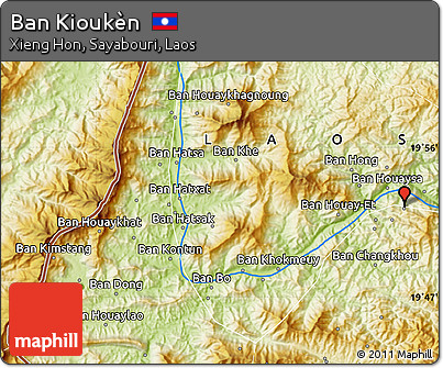 Physical Map of Ban Kioukèn