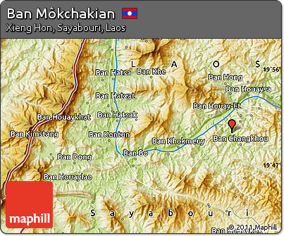 Physical Map of Ban Môkchakian