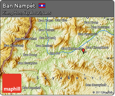 Physical Map of Ban Nampét
