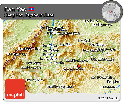 Physical Panoramic Map of Ban Yao