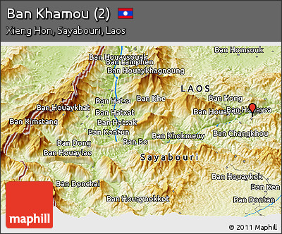 Physical Panoramic Map of Ban Khamou (2)