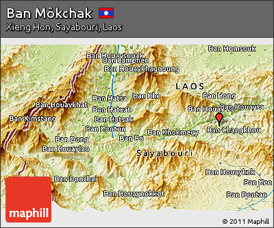 Physical Panoramic Map of Ban Môkchak