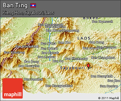 Physical Panoramic Map of Ban Ting