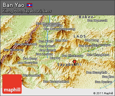 Physical Panoramic Map of Ban Yao