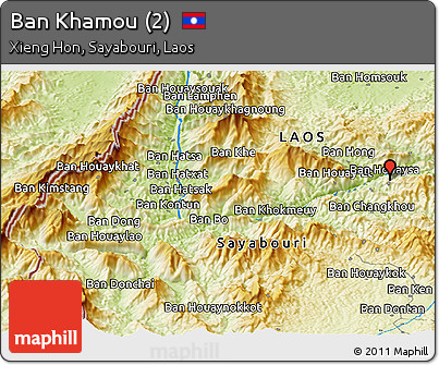 Physical Panoramic Map of Ban Khamou (2)