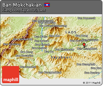 Physical Panoramic Map of Ban Môkchakian