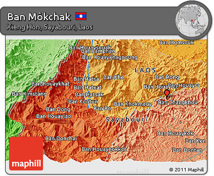Political Panoramic Map of Ban Môkchak