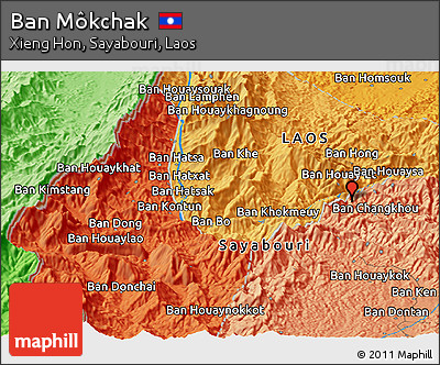 Political Panoramic Map of Ban Môkchak
