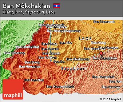 Political Panoramic Map of Ban Môkchakian