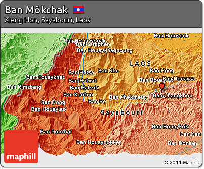 Political Panoramic Map of Ban Môkchak