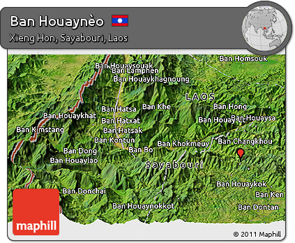Satellite Panoramic Map of Ban Houaynèo