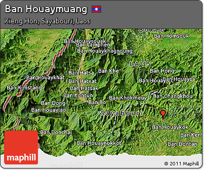 Satellite Panoramic Map of Ban Houaymuang