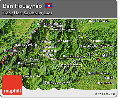 Satellite Panoramic Map of Ban Houaynèo