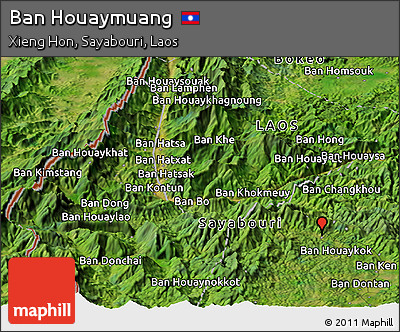 Satellite Panoramic Map of Ban Houaymuang
