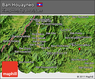 Satellite Panoramic Map of Ban Houaynèo