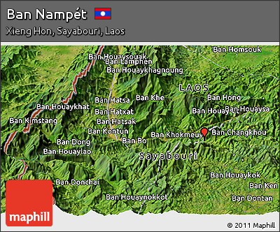 Satellite Panoramic Map of Ban Nampét