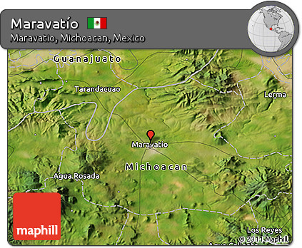 Satellite 3D Map of Maravatío