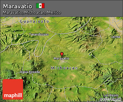 Satellite 3D Map of Maravatío