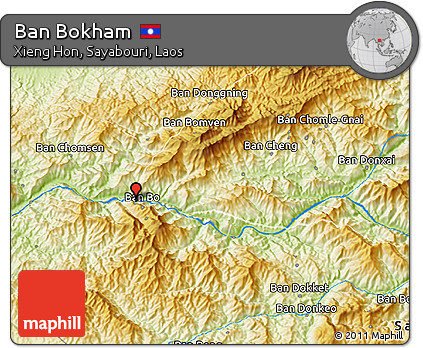 Physical 3D Map of Ban Bokham