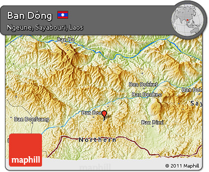Physical 3D Map of Ban Dông