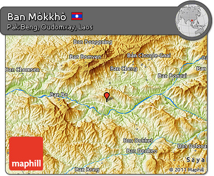 Physical 3D Map of Ban Môkkhô