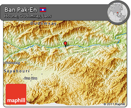 Physical 3D Map of Ban Pak-En