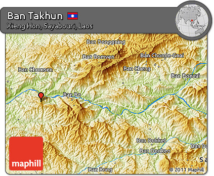 Physical 3D Map of Ban Takhun