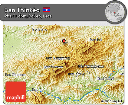 Physical 3D Map of Ban Thinkèo