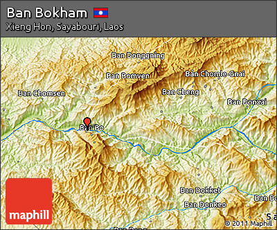 Physical 3D Map of Ban Bokham