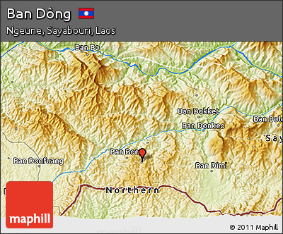 Physical 3D Map of Ban Dông
