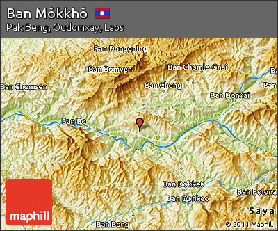 Physical 3D Map of Ban Môkkhô