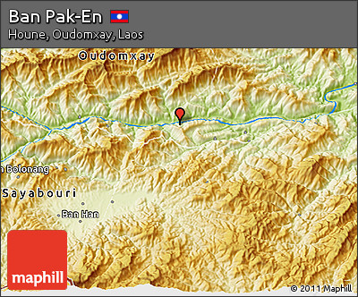 Physical 3D Map of Ban Pak-En