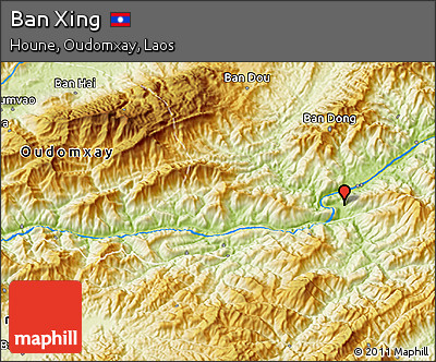 Physical 3D Map of Ban Xing