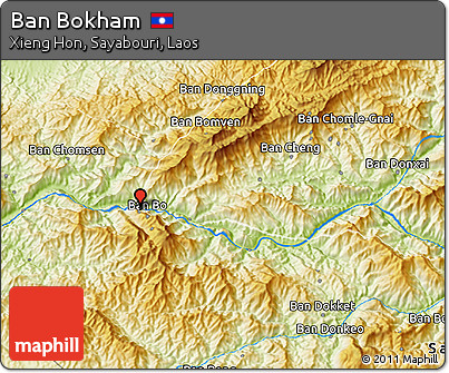 Physical 3D Map of Ban Bokham