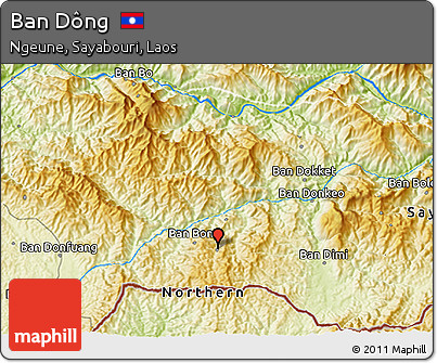 Physical 3D Map of Ban Dông