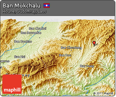 Physical 3D Map of Ban Môkchalu