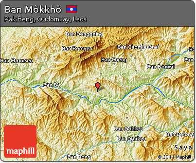 Physical 3D Map of Ban Môkkhô